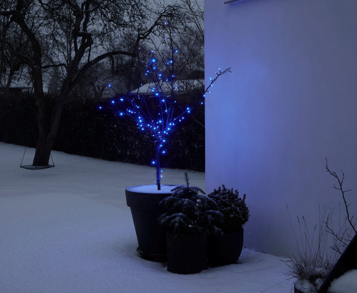 Ljusslinga 100 LED Blå Stemning